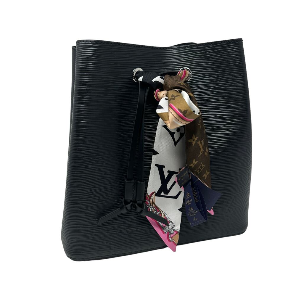 Louis Vuitton Paris NeoNoe Bag in Epi Leather Black + Ultimate Monogram BB Scarf - Picture 2 of 13